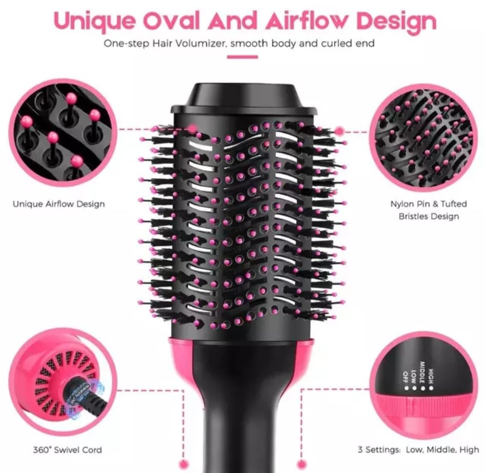 ESCOVA DE CABELO SECADOR 4 EM 1