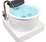 Pedicure Basin with LED Lights & Base | Professional Salon Foot Spa Bowl V14