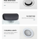 Pedicure Basin with LED Lights & Base | Professional Salon Foot Spa Bowl V14