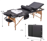 Lit de massage 3 plis FlexiFold Pro – Table de spa à hauteur réglable F15