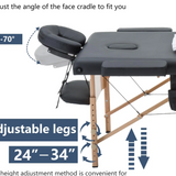 FlexiFold Pro 3-Fold Massage Bed – Adjustable Height Spa Table F15