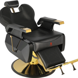 Elite Gold Barber Chair | Professional Heavy Duty Hydraulic Recliner - Palpasaonline
