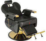 Elite Gold Barber Chair | Professional Heavy Duty Hydraulic Recliner - Palpasaonline