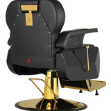 Elite Gold Barber Chair | Professional Heavy Duty Hydraulic Recliner - Palpasaonline