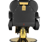 Elite Gold Barber Chair | Professional Heavy Duty Hydraulic Recliner - Palpasaonline