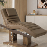 LumiWood™ 4-Motor Electric Spa Bed – Luxury Wood Grain Massage & Facial Table with LED Lamp