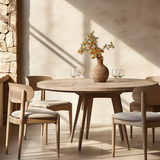 Solid Oak & Teak Wood Dining Set – Premium 4/6 Seater Table & Chairs for Home, Restaurant & Entertaining