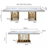 🍽️ Eleganzia™ Modern Marble Dining Set – 4 to 8 Seater | Luxury for Villas & Dining Spaces