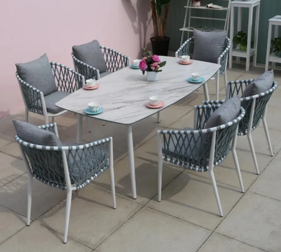 🌞 Versatile Elegance: Outdoor Rattan Terrace Set – UV-Resistant Cord Chairs & Table | For Home, Hotel & More