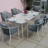 🌞 Versatile Elegance: Outdoor Rattan Terrace Set – UV-Resistant Cord Chairs & Table | For Home, Hotel & More