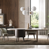 🇮🇹 Italian Grandeur: Designer Marble Dining Table – Modern Luxury for Villas & Elegant Spaces