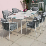 🌞 Versatile Elegance: Outdoor Rattan Terrace Set – UV-Resistant Cord Chairs & Table | For Home, Hotel & More