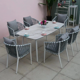 🌞 Versatile Elegance: Outdoor Rattan Terrace Set – UV-Resistant Cord Chairs & Table | For Home, Hotel & More
