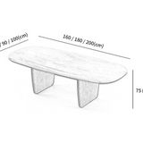 🇮🇹 Italian Grandeur: Designer Marble Dining Table – Modern Luxury for Villas & Elegant Spaces