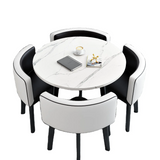 Luxury 90cm Round Marble Dining Table Set – Modern Elegance for Every Kitchen