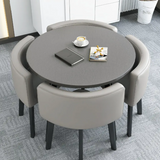 Luxury 90cm Round Marble Dining Table Set – Modern Elegance for Every Kitchen