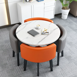 Luxury 90cm Round Marble Dining Table Set – Modern Elegance for Every Kitchen