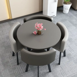 Luxury 90cm Round Marble Dining Table Set – Modern Elegance for Every Kitchen
