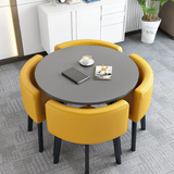 Luxury 90cm Round Marble Dining Table Set – Modern Elegance for Every Kitchen