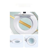Beauty Salon Trolley with Stool, LED Cold Light Lamp & UV Ozone Disinfection Cabinet