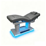 Luxury 4-Motor Electric Facial Bed Set with LED Foot Control, Stool & Trolley