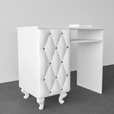 White Manicure leather look Table for Nails salon by palpasaonline