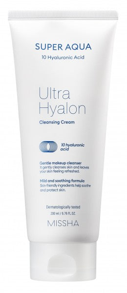 MISSHA Super Aqua Ultra Hyalron Cleansing Cream - Palpasaonline