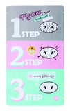 HOLIKA HOLIKA Kit de 3 pasos para puntos negros transparentes para nariz de cerdo