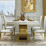 🍽️ Spin in Style: Luxury Marble Dining Table with Lazy Susan – Modern Elegance Meets Function
