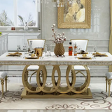 🍽️ Spin in Style: Luxury Marble Dining Table with Lazy Susan – Modern Elegance Meets Function