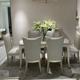 Luxury Solid Wood Dining Table Set – Maple Shadow Finish, Modern Classic Elegance for Home & Hospitality Spaces
