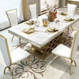 🍽️ Spin in Style: Luxury Marble Dining Table with Lazy Susan – Modern Elegance Meets Function