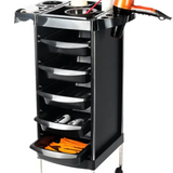 Hair-Free Plastic Salon Trolley – Anti-Clog Wheels for Easy Glide
