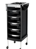 Hair-Free Plastic Salon Trolley – Anti-Clog Wheels for Easy Glide