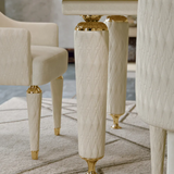 🍽️ The Transforming Touch: Modern White Stone Marble Dining Set – Foldable & Extendable Luxury for 6–12 Guests