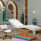 ZenAura™ Thai Style LED Spa Bed – 3/4 Motor Electric Wooden Lash & Facial Massage Table