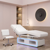 GlowPro™ 3-Motor Electric Spa Bed – Multifunctional Facial & Massage Table with Built-In Lamp