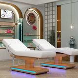 ZenAura™ Thai Style LED Spa Bed – 3/4 Motor Electric Wooden Lash & Facial Massage Table