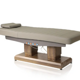 SilvaLuxe™ Grey Leather Electric Spa Bed – 3-Motor Ergonomic Salon & Massage Table for Professionals