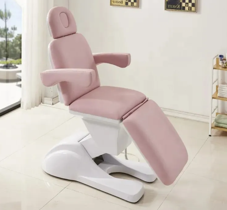 SereniGlow™ White Electric Spa Bed – 3-Motor Lash & Massage Table for Modern Salons