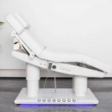 LuxeWhite™ 4-Motor Electric Spa & Lash Bed – Modern Reclining Facial & Massage Table