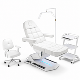 Electric Facial Bed with LED Foot Control, Remote & PU Leather Cushioning