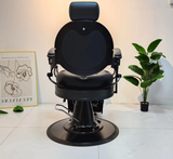 Silla de barbero BlackTitan: silla de barbero B54 totalmente negra inspirada en Belmont