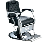 Silla de barbero Streamline negra - Salón profesional portátil para hombres Essential P24