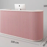 Vibrant Welcome: Customizable Beauty Salon Reception Desk in Stunning Colors