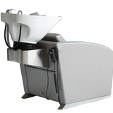Electric Women's Salon Backwash Shampoo Chair with White Tilting Bowl