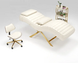 SculptEase Curved Facial Bed – Modern Folding Massage Table for Salon & Spa