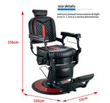 Silla de barbero ProFlex negra: obra maestra de estilismo de salón portátil P11