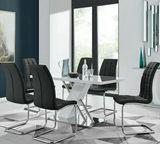 Antique-Inspired Modern Dining Table & Chairs Set – Elegant Design for Every Space