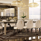 🇫🇷 French Flair: Light Luxury Marble Dining Set – Modern Designer Elegance for 6 or 8 Seats